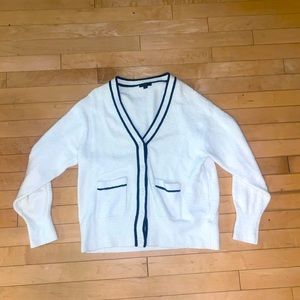 J Crew White Cardigan
